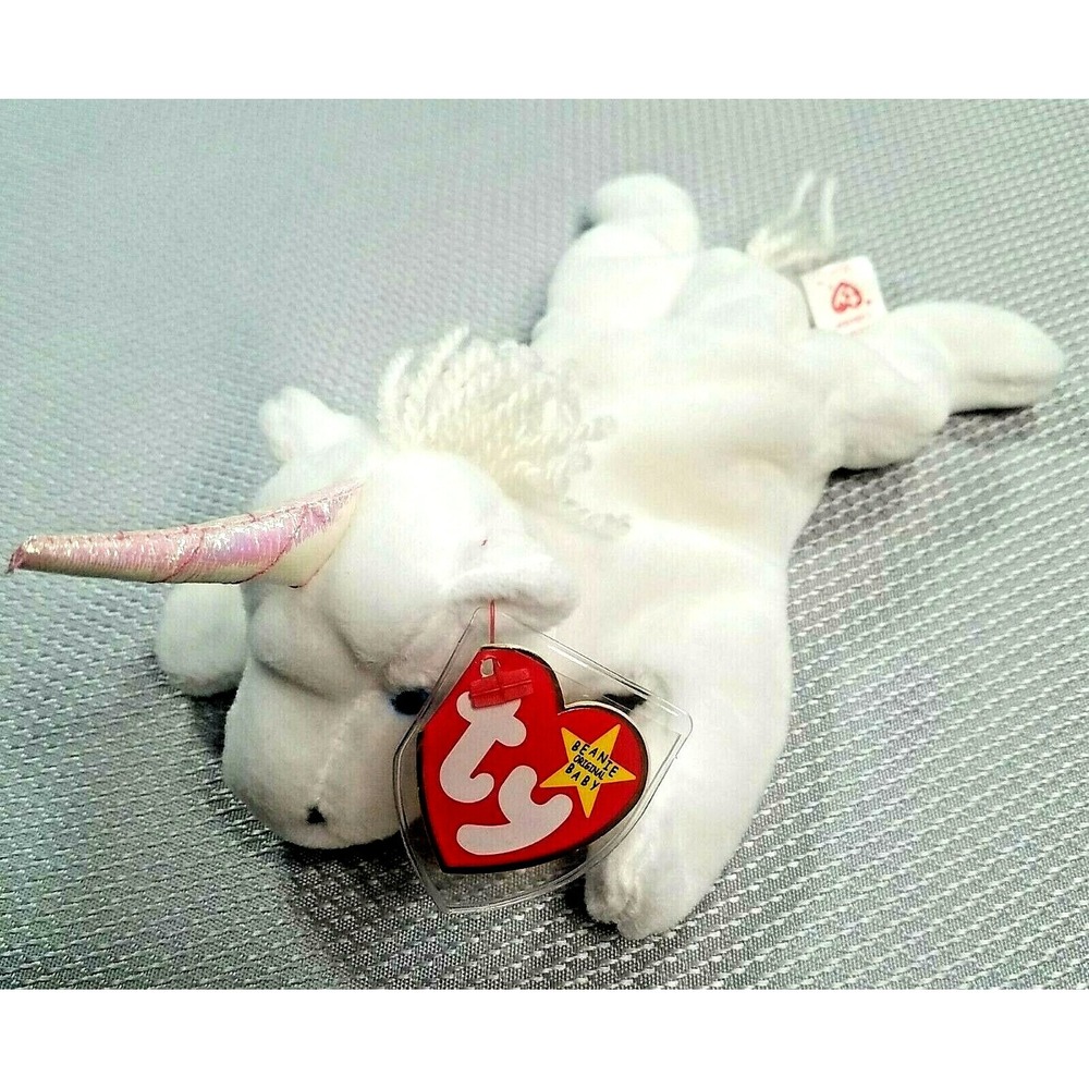 Ty‎ Beanie Baby Mystic Iridescent Unicorn Errors, Tush Tag 1993, B-day 1994